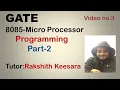 GATE-8085 Microprocessor-programming-part 2 Arithmetic group logical group branch control loop HLT