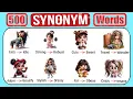 Master 500 Synonym Words With Pictures And s In 50 Minutes Daily Used Synonyms
