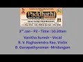 Lagu Paddhathi Music Fest 2025 - 26 l Carnatica \u0026 Sri Parthasarathy Swami Sabha l Vanitha Suresh \u0026 Party