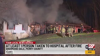 One flown from Perry County house fire