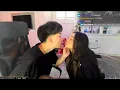 Ricegum kisses Elleriemarie on Stream
