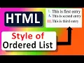 Style of ordered list in HTML
