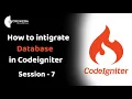 how to integrate database in codeigniter in hindi