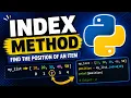 Index method in python index function python lists methods beginners tutorial