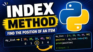 Index method in python index function python lists methods beginners tutorial