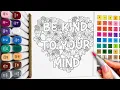 Be Kind To Your Mind Coloring Relaxing ASMR Marker Sounds