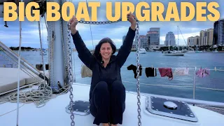 New Mainsail, New Anchor Chain & Learning to Sew on a Sailrite! Ep-208