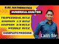 Numerical Integration - Trapezoidal Rule Simpsons Rule Weddle Rule