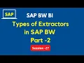 SAP BW Data Extraction Types Tutorial Generic Extractors in SAP BW Part - 2
