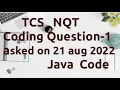 TCS NQT Advance Coding Question Explanation in Java TCS NQT Preparation 2023 AC-13
