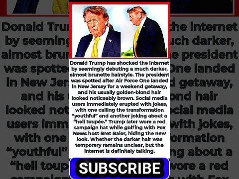 Trump’s NEW Brown Hairdo Leaves the Internet STUNNED: “The Hair????”