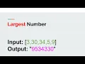 Largest Number Leetcode