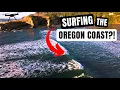 Paddleboard Surfing Otter Rock and Agate Beach Drone Footage
