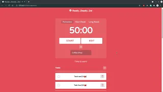 A To-Do web-app based on the pomodoro technique using only HTML CSS and JS
