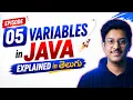 Episode 5 Variables in Java Explained in Telugu Free Java DSA Course in Telugu