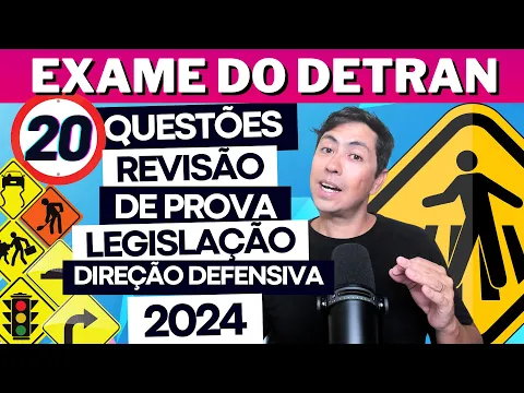 Download MP3 20 QUESTÕES ATUAIS COMENTADAS DO EXAME TEÓRICO 2024, Legislação de trânsito e Direção defensiva