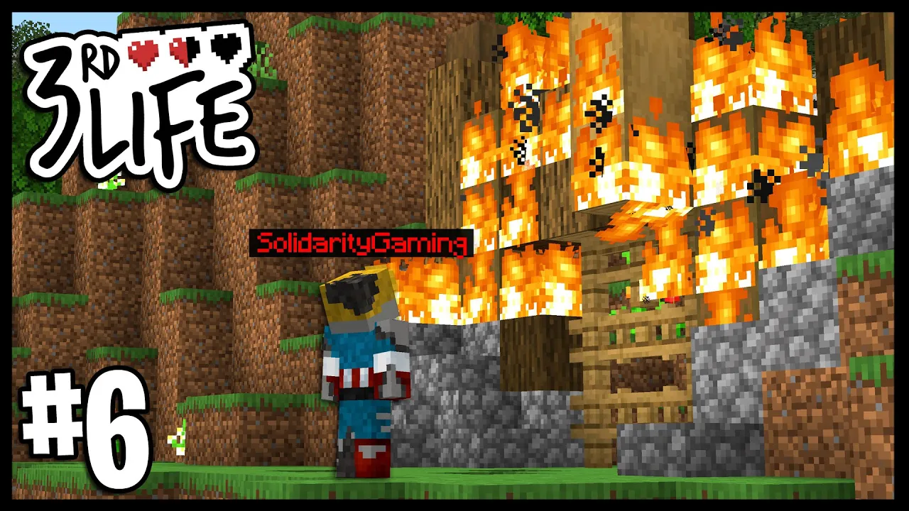 Watch "SOMEONE BURNT DOWN OUR BASE!! | Minecraft 3rd Life SMP | #6" on YouTube