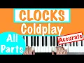 CLOCKS - Coldplay Piano Tutorial piano part chords