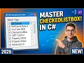 C CheckedListBox Tutorial in Windows Forms - Get Checked Items Events Visual Studio 2026