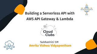 Building A Serverless API with AWS API Gateway Lambda Subhashini SM - AWS Captain Application