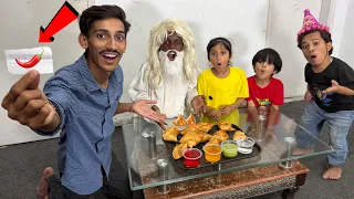 100x Spicy Samosa Challenge With Family 😱| Alu Ka Mirchi Masala 🌶️|