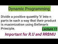 Dynamic Programming Bellman s principle of Optamility Operation Research M Sc B Sc Online