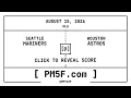 Seattle Mariners SEA Houston Astros HOU MLB Final Box Score AUGUST 15 2026