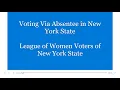 How to Vote Via Absentee in New York State