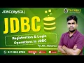 JDBC Oracle Tutorial Registration Login Operations in JDBC FullStack TechidZ by Srinivas