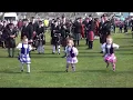 Youngest Highland dancers Pas de Basques and Highcuts display at Nairn Massed bands event