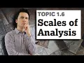 Scale Scales of Analysis AP Human Geography Unit 1 Topic 6 1 6