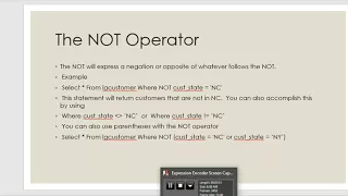 SQL Language Boolean Logic