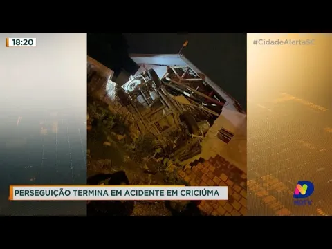 Perseguição termina em acidente em Criciúma