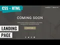 HTML CSS Awesome Coming Soon Page