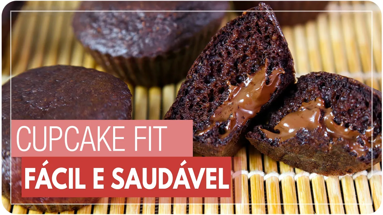 CUPCAKE FIT DE CHOCOLATE - FÁCIL E SAUDÁVEL {airfryer} | Mamãe Vida Saudável # 339