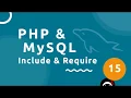 PHP Tutorial MySQL - Include Require