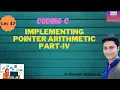 Pointer arithmetic pointer subtraction how to subtract pointer variables pointers Lec - 47
