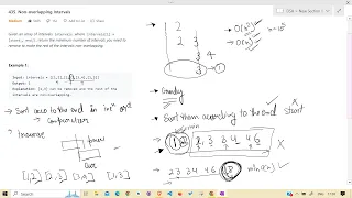 LeetCode 435 Non-overlapping Intervals Greedy Interval Sorting