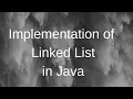 implementation of linked list in java part-1