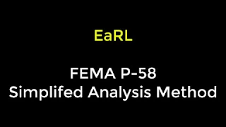 EaRL - FEMA P-58 Simplified Analysis Method