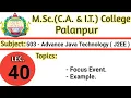 503 L40 J2EE Java Bean Events Focus Events By VGP