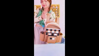 CUTE She makes a school backpack out of cardboard