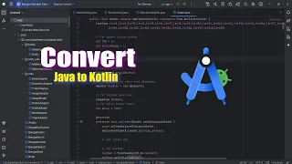 Convert Java Code to Kotlin Instantly Android Studio Tutorial