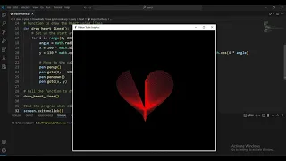 Create a Beautiful Red Heart Animation in Python Turtle Step-by-Step Tutorial