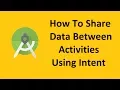 Share Data Using Intent Android