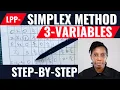 How to Solve Simplex Method Minimization with 3 Constraints Lecture 8