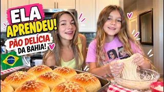 #Vlog ENSINEI MINHA FILHA AMERICANA A FAZER PÃO DELÍCIA DA BAHIA!