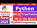 Python MCQ Python Fill in the Blanks Python True False Question python mcq for o level python