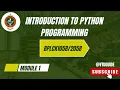 INTRODUCTION TO PYTHON PROGRAMMING MODULE 1 22 SCHEME VTU NOTES COMPLETE NOTES
