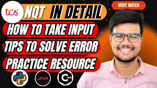 How to take Input in TCS Coding Exam Tips Resources for practice PYTHON C JAVA